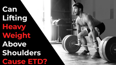 can lifting heavy weight above shoulders cause etd